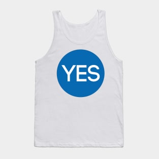 YES, Pro Scottish Independence Saltire Flag Coloured Circle Design Tank Top